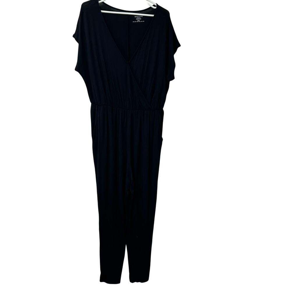 Motherhood Maternity NWT Womens Sz Medium Black Nursing Jumpsuit Pregnancy